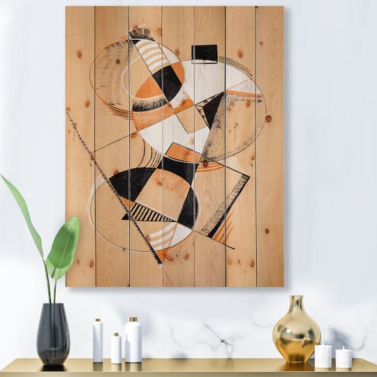 Designart - Colored Geometric Abstract Compositions V